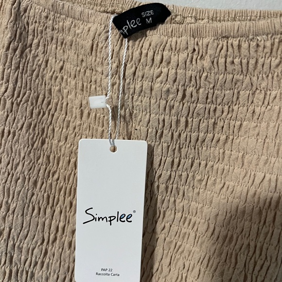 Simplee Tan Textured Skirt - Picture 1 of 2